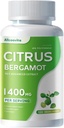 Organic Citrus Bergamot 1400mg, 120 Kapsler -Citrus Bergamia - Essential Oil og Citrus Bioflavonoider - Natural Heart Health Kosttilskud til kvinder og mænd - Ikke-GMO piller