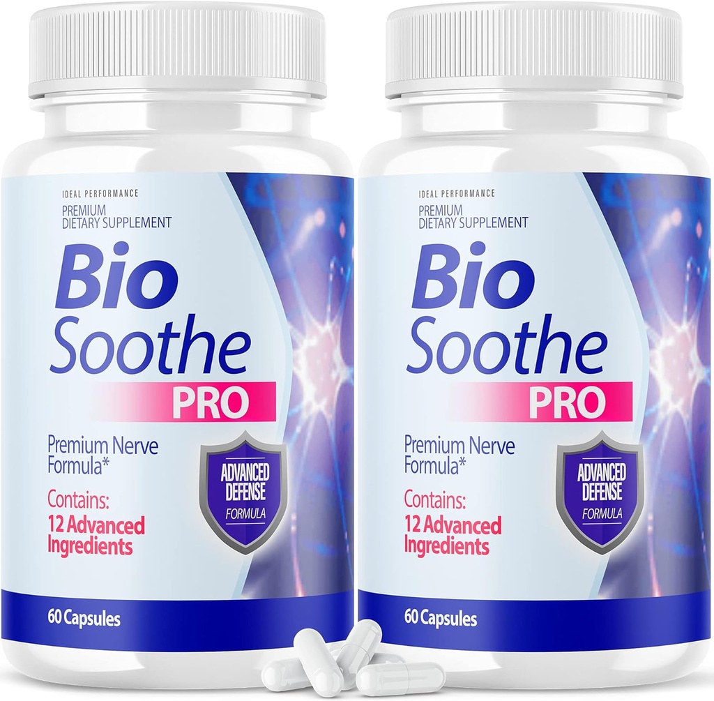 IDEAL PRÆSTATION (2 Pack) Biosoothe Pro neuropati Behandling Capsule til nerve smerte reparation piller Bio Soothe Premium formel supplement Alpha Fix Neeve (120 Kapsler)