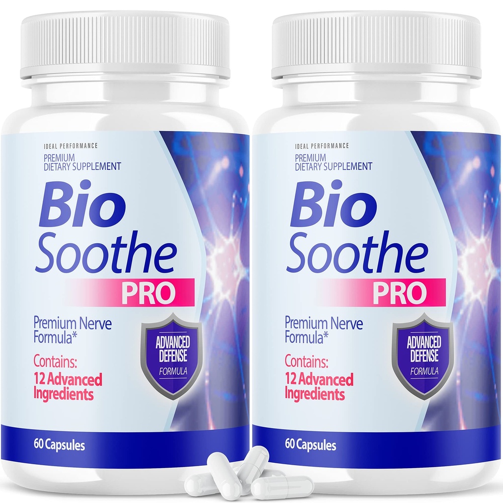 IDEAL PRÆSTATION (2 Pack) Biosoothe Pro neuropati Behandling Capsule til nerve smerte reparation piller Bio Soothe Premium formel supplement Alpha Fix Neeve (120 Kapsler)