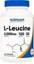 Nutricost L- Leucin 2,000mg, 120 Vegetariske kapsler, Non- GMO, Gluten Free, 30 Servere