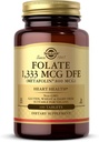 Solgar Folate 1,333 mcg DFE, 100 tabletter - 800 mcg Bio- Active Metafolin - Heart Health - Non- GMO, Vegan, Gluten Free, Dairy Free, Kosher - 100 Servere