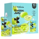 Hethstia Konjac Jelly Green Grape Flavor, 10 Pouches, Drinkable Grape Jelly med Collagen Peptider, 7 Kcal, Sugar Free, Gluten Free, Keto, Vegan, On- The- Go Chewy Light Snacks