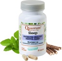 Quantum Health Sleep Melatonin 2 mg Sund Rensning Sleep Support Blend med afslappende Valerian Root, Lemon Balm & L Theanine Daglige Mind & Body godt være for kvinder og mænd - 30 kapsler