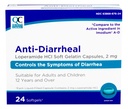 Kvalitetsvalg Loperamid 2mg Anti- Diarré 24 Grev Softgel