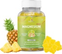BeLive Magnesium Gummies 200mg - 60 Ct - 124; Magnesium Glycinate Kosttilskud til afslapning, Stress Relief, og søvn for voksne & Børn - Tasty og Tangy Ananas Arv