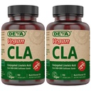 DEVA Vegan Vitamin Conjugated Linolsyre (CLA), fra non-GMO saflor Oil, 90 Kapsler, 1- Pack