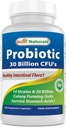 Bedste Naturals Probiotiske 10 Stammer & 30 Millioner CFU Intestinal Flora, 120 Veggie Kapsler - Hylde Stabil probiotisk (4146365)