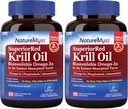 Antarktis Krill Oil 1000 mg Softgels, Krill Oil Omega- 3s, EPA, DHA, Astaxanthin & Phospholipider, Heart Health, 120 Softgels, Non- GMO, No Gluten, Made in USA