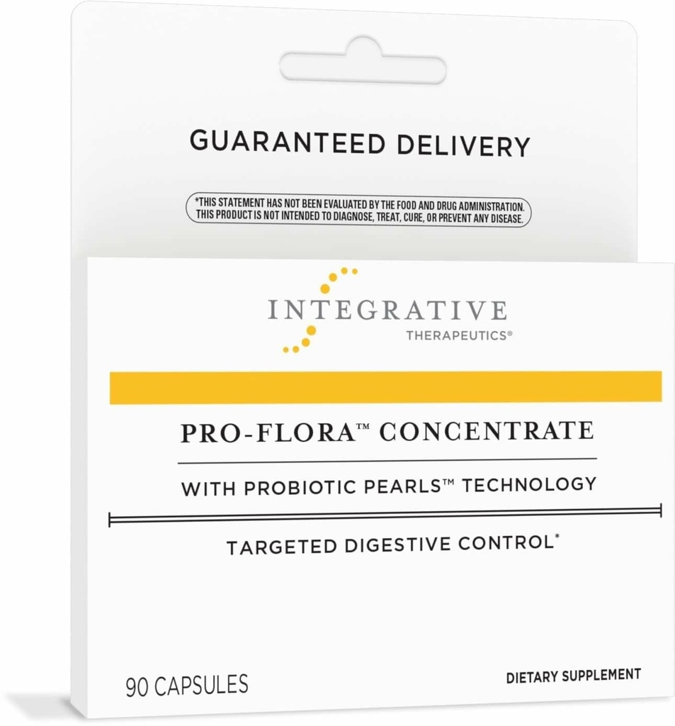 Integrativ terapi Pro- Flora koncentrat - Potent supplement til Gastrointestinal support * - fordøjelig & intestinal sundhedsstøtte * - Inkluderer Probiotisk Flora - 90 kapsler (90 Servere)