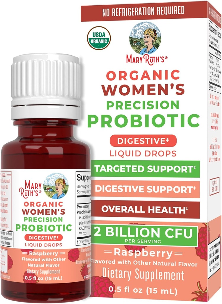 MaryRuth Organics USDA Organic Womens Probiotic Liquid Drops til fordøjelsessygdomme