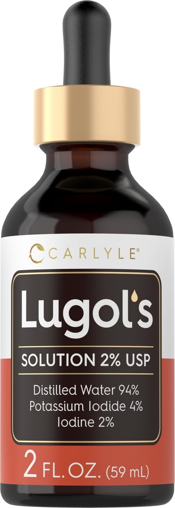 Carlyle Lugols Jod 2 Procent 2 fl oz; Kaliumjodid og jod Solution 2% flydende dråber