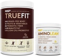 RSP NUTRITION Vegan AminoLean Pre Workout Energy (Ananas kokos 25 Servere) med TrueFit Protein Powder (Chokolade 2 LB)