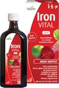 Hübner Hubner Iron Vital Liquid Iron Supply Plus C-vitamin, Kosttilskud til voksne og børn, Vegan og Gluten- fri, Frugt Flavor, 500 ml flaske, 50 Servering