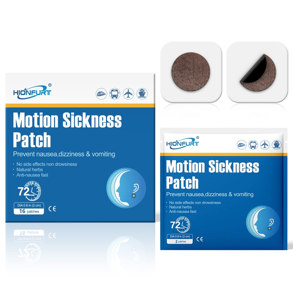 16ct Motion Sygdom Patches - Søsyge Patches for Cruise, bil, fly, og andre rejser - Ikke-Drowsy, Effektiv, Lasts 72 Timer