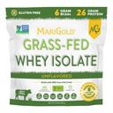 MariGold Grassfed Whey Isolate Protein Powder - Unflavored 2LB - Muscle Building & Recovery - 100% Ren, kold forarbejdet, Micro Filtreret, Non- GMO, rBGH Free, Soy Free, Gluten Free, Lactose Free