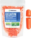 XPRS Nutra Størrelse 1 Tomme kapsler - 500 Tomme Gelatine kapsler - Pille gør det - Pure Bovin Pill Gel Caps til Do- It- Yourself Kosttilskud (Orange)