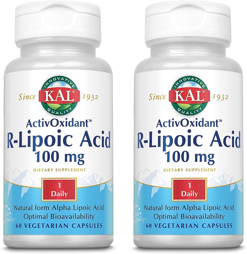 KAL 100 Mg R- lipoic Acid Activioxidant Tablets, 60 Count