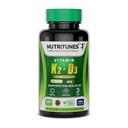 Vitamin D3 K2- 5000 IE D3 & 100 mcg K2 MK- 7 - Understøtter ben, hjerte og immunforsvar - K2 D3 Vitamin supplement - 120 Softgels, 4 måneders forsyning