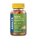 Noor Vitaminer Halal Voksen Multivitamin Gummy med Organic Fruit Blend for Mænd og Kvinder; Non-GMO, Gluten Free, Gelatine Free Halal Vitaminer - 90 Greve