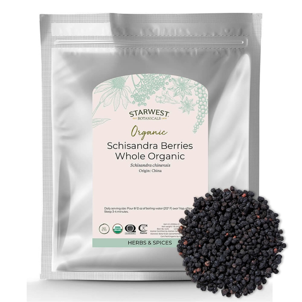 Starwest Botanicals Organic Schisandra Berry Hel, 1 Pund
