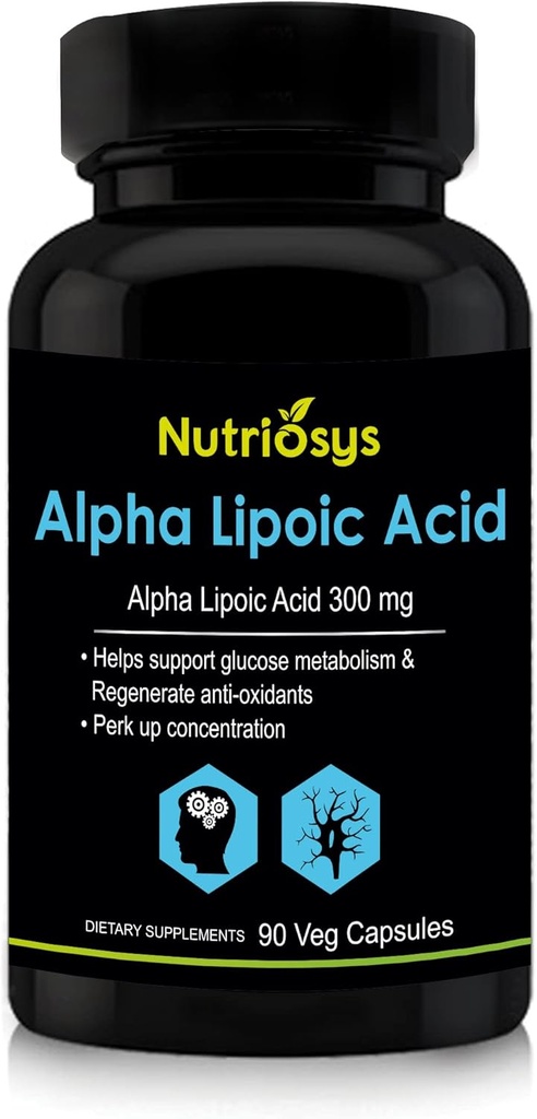 ALA Supplement – Alpha Lipoic Acid 300mg | 90 Veg Capsules | Organic Antioxidant Support | Alpha-Lipoic Acid | Acido Alfa Lipoico | Alpha Lipoic | Lipoic Acid | ALA Capsules