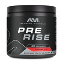 Amazing Muscle Pre Rise Budd124; Pre-Workout Powder supplement med Koffein & Beta-alanine til mænd & kvinder Budd124; 25 Servering (25 Servere, Cherry Ice)