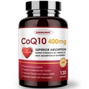 ZEBORA CoQ10- 400mg- Softgel med PQQ, BioPerine & Omega-3, Coenzym Q10 (Ubiquinone) Supplement for High- Absorption, Powerful- Antioxidant, Support Heart & Energi- Production, 120 Servere
