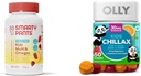 SmartyPants Kids Multivitamin Gummies, Sugar Free: Omega 3 (ALA) & OLLY Kids Chillax, Magnesium Gummies Plus L- Theanine, Lemon Balm, Rolige Chews for Kids 4 +, Sherbet Flavor - 50 Greve (pakke med 1)