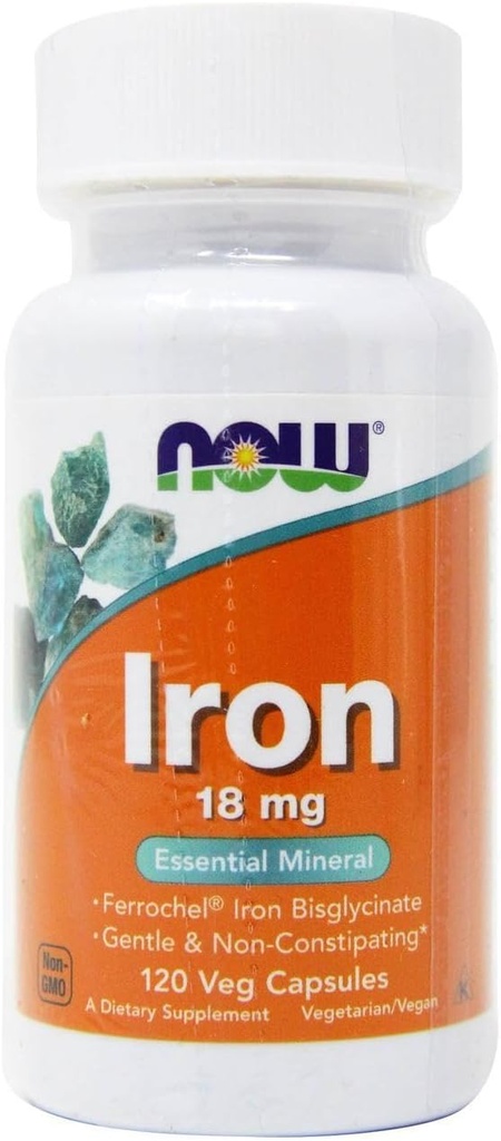 Foods Iron Ferrochel (r), 120 Vcaps 18 mg (pakke med 2)