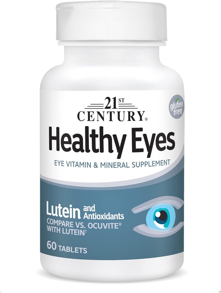 21st Century Healthy Eyes with Lutein Tablets, 60 Count, White (27452)