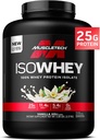 MuscleTech ISO Whey Isolate Protein Powder, Vanilla - Post Workout Gym supplement til Lean Muscle Gain, Body Building Weight Gainer & Recovery - 25g Protein, BCAA, EAA & 0 Tilføjet sukker - 5lbs