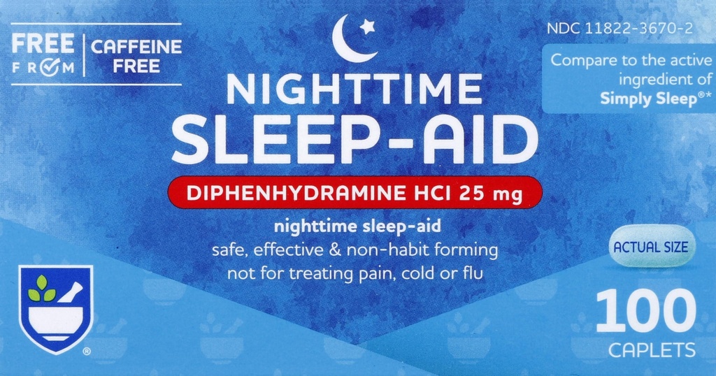Rite Aid Nighttime Sleep Aid Diphenhydramin HCI 25 mg, 100 Mini Caplets ttesmå 124; Non-Habit Danning Sleep Support 124; Best Sleep Aid for Insomnia • 124; Insomnia Relief og Angst Relief poster Naturlig Sleep Aid