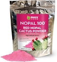 Maxx Herb Red Nopal Cactus Powder, Prickly Pære Powder - for fordøjelse og immunforsvar, Høj i kostfibre, Vegan, Non- GMO og Gluten Free - 10 Oz Bag (28 Servere)