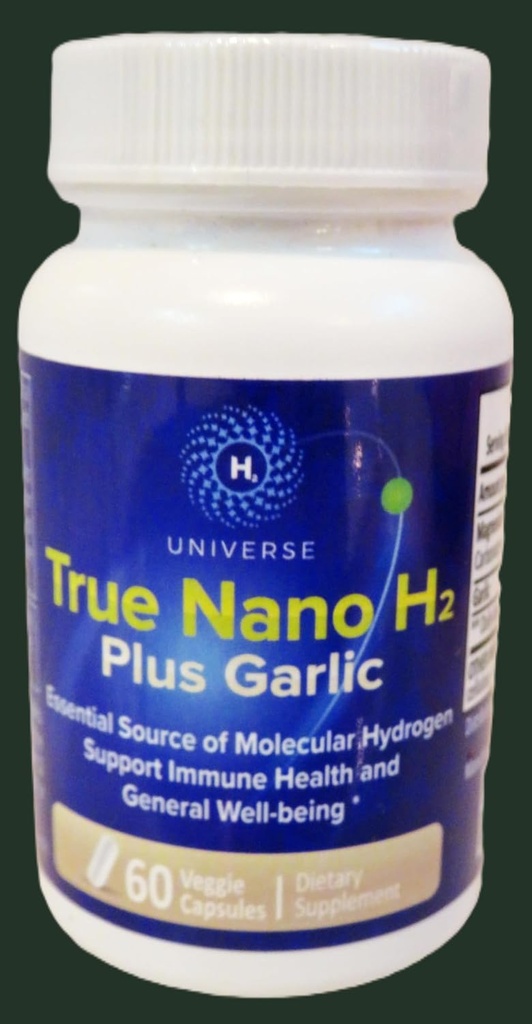 Sand Nano H2 med hvidløg af H2 Universe Note 124; Molekylær hydrogen med aktiv hydrogen Nanobobler, øger energi, kraftfuld antioxidant