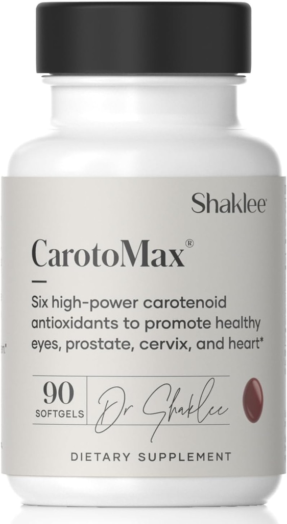 Shaklee - CarotoMax- Advanced Eye Health Formel w / 6 Key Carotenoider - Understøtter Vision - Lutein, Zeaxanthin, Beta- Caroten, Astaxanthin - Promoerer Macular Health - 90 Softgels