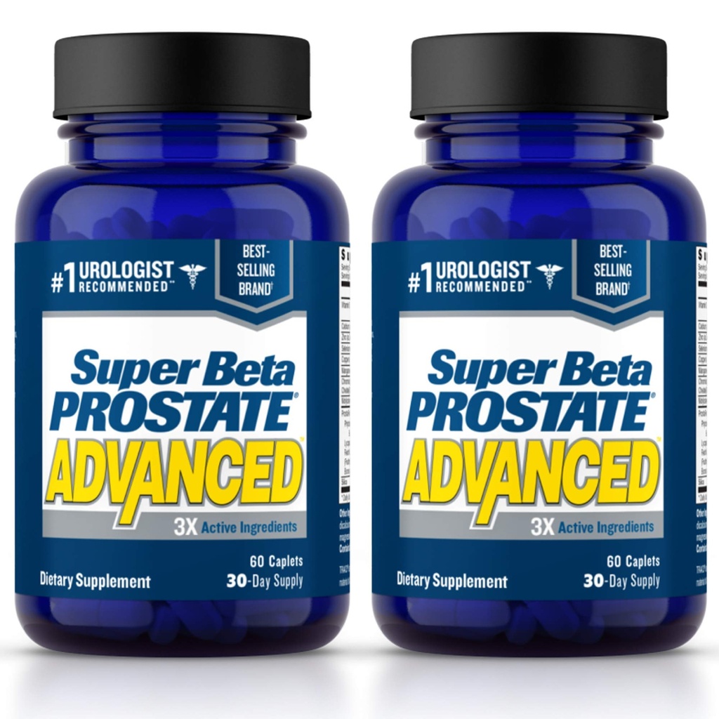 SUPER BETA PROSTATE Advanced - Fremme søvn, Support Brege Tømning. Prostata Support for Mænd Sundhed med Beta sitosterol, ikke Saw Palmetto. (120 kapsler, 2 - Pack)