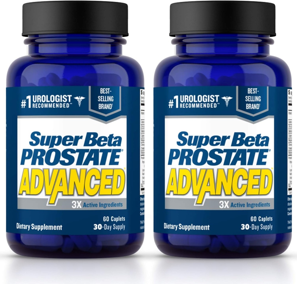 SUPER BETA PROSTATE Advanced - Fremme søvn, Support Brege Tømning. Prostata Support for Mænd Sundhed med Beta sitosterol, ikke Saw Palmetto. (120 kapsler, 2 - Pack)