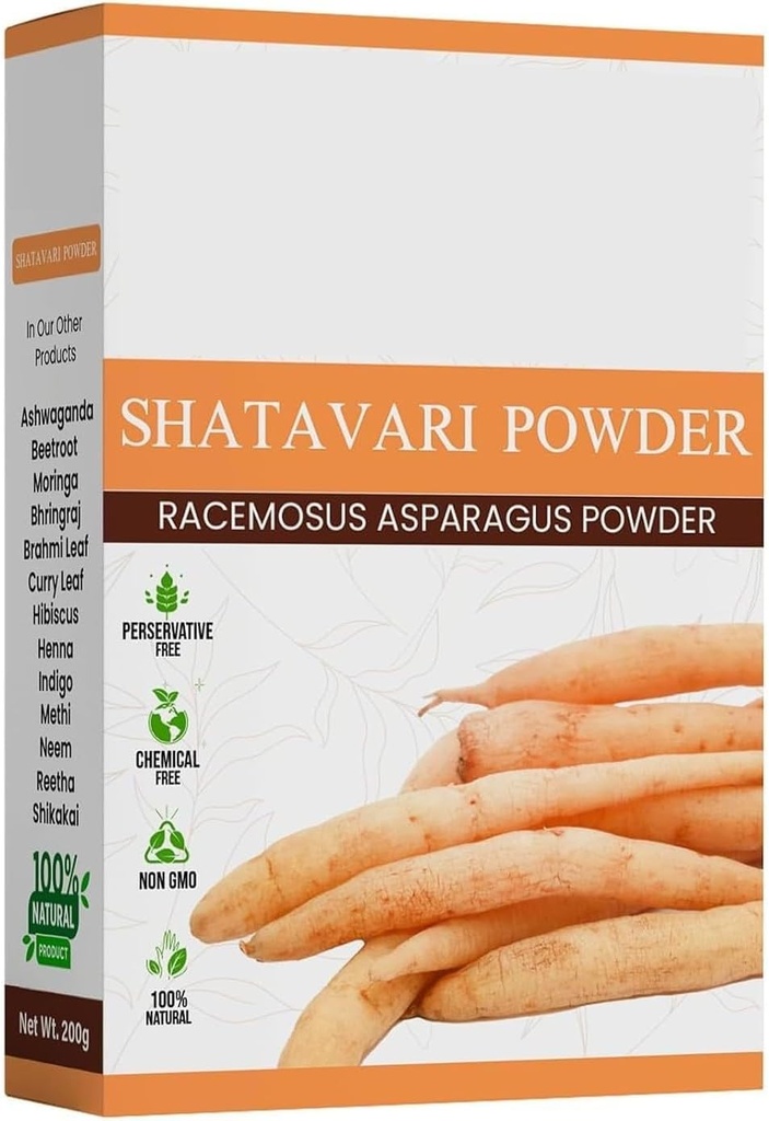 DURJA Shatavari Powder 100g • 124; Ayurvedic Support to Balance Women 's Hormones • 124; Herbal Supplement • 124; God for sund fordøjelse & reproduktive system - 100g "...