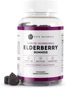 Kate Naturals Elderberry Gummies med C-vitamin og zink til voksne og børn. Tasty Sambucus Elderberry Gummies for immunsupport (90 Gummies, 45 Day Supply)
