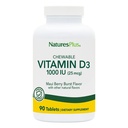 NaturePlus D3-vitamin (1000 IE) - 90 tyggetabletter, Maui Berry Burst Flavor - Vegetarisk, Gluten Free - 90 Servering