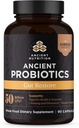 Ancient Nutrition Probiotika, Gut Gendanne 90ct med Ginger og Bukkehorn, Understøtter fordøjelsesfunktioner, Reducerer Diarré, Forstoppelse, Gas og Bloating, Superfoods Blend, 50 Millioner CFU * / Servering