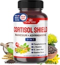 CORTISOL Shield 9-in-1 -Magnesium + Ashwagandha med Phosphatidylserin, L-Theanine, St. John 's Wort, Rhodiola Rosea - Afslapning Support, Hormonbalance - USA Made (180 Greve (pakke med 1))
