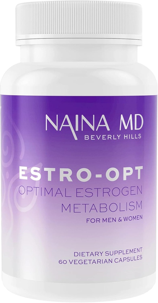 Estro-Opt Estrogen Blocker for Men/Women, Teens, Supports Hormonal Balance,PCOS & Menopause Symptoms, Improve Testosterone,Skin Problems, IC3, DIM, w/BioPerine*