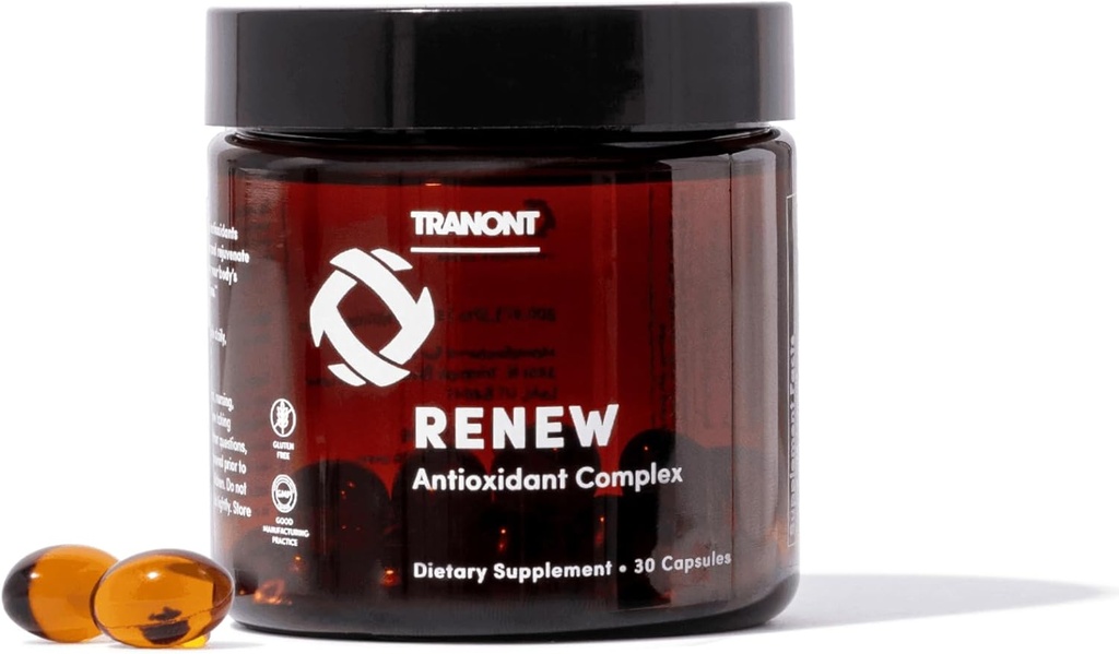 Tranont Renew - Antioxidant Complex for Vitality & Wellness; E-vitamin Tocotrienoler & Geranylgeraniol • 124; understøtter sund cellular funktion, fælles sundhed, og ungdommelig Glow - 30 kapsler