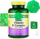 Super vitamin B- Complex tabletter 250 + Spring Super vitamin B- Complex tabletter Kosttilskud Bundle eksklusivt bedre Ligth & Spring Guide