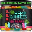 Hamp Gummies til søvn Gummies rolig bjørne, discomfort, Skin- Peace and relaxation, Fruity flavors, Natural Hamp Oil Gummy Bears Ediatic-Made in USA- 90 Bears