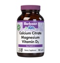Bluebonnet Nutrition Calcium Citrat Magnesium Plus D3-vitaminkapsler, Knogle- og muskelafslapning, Non GMO, Gluten, Soy & Milk Free, Kosher, White, 90 Greve