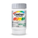 Centrum sølv Multivitamin til voksne 50 Plus, Multivitamin / multimineral supplement, vitamin D3, B-vitaminer, gluten fri, non-GMO ingredienser, understøtter hukommelse og kognition hos ældre voksne - 80 Ct
