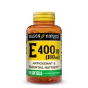 MASON NATURAL Vitamin E 180 mg (400 IE) - Antioxidant og essentiel ernæring, sundt immunsystem, hud og øjne, hele kroppen supplement, 100 Softgel