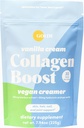 GOLDE - Collagen Boost Vegan Creamer - Vanilla Cream - Plant baseret Collagen supplement w / Hyaluronic Acid, Biotin, & Bamboo Extract - Understøtter hår, hud, og negle sundhed - 30 Servere